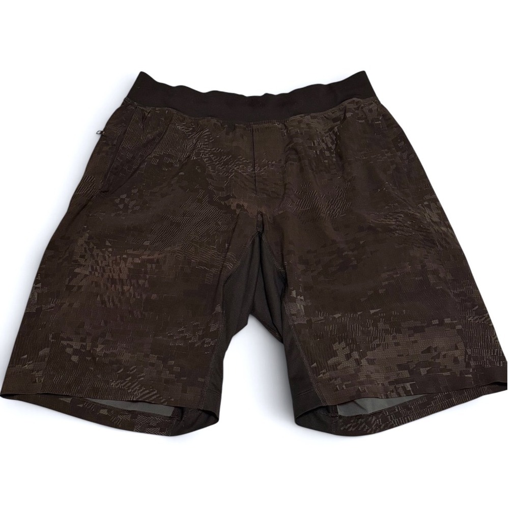 Lululemon Mens T.H.E. Short Linerless 11 Tour De Force Carbon Black Camo Large